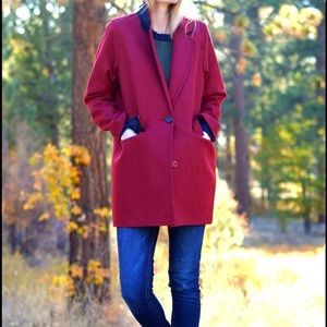 J Crew Melton Wool Topcoat